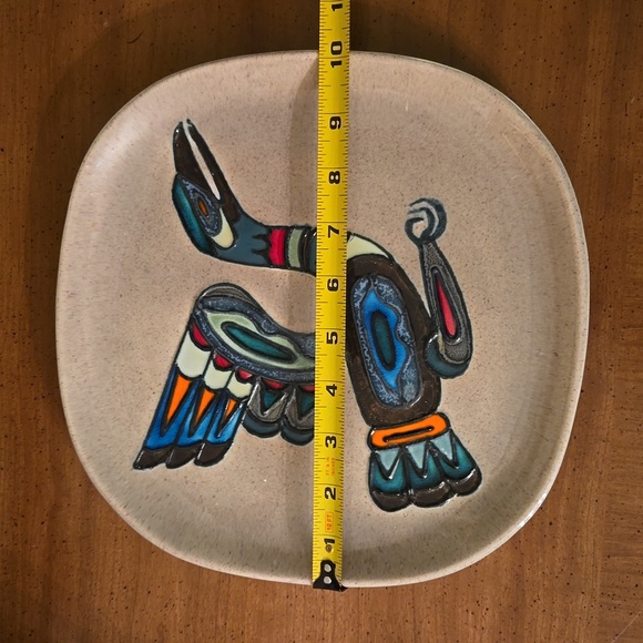 Vintage Haida Thunderbird Ceramic plate Hand painted EUC - Picture 5 of 7